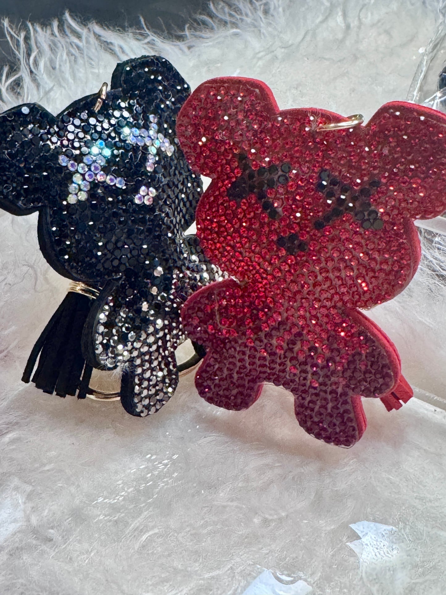 Cosbear Rhinestone Bear Keychain – 6.5” – Gold Hardware