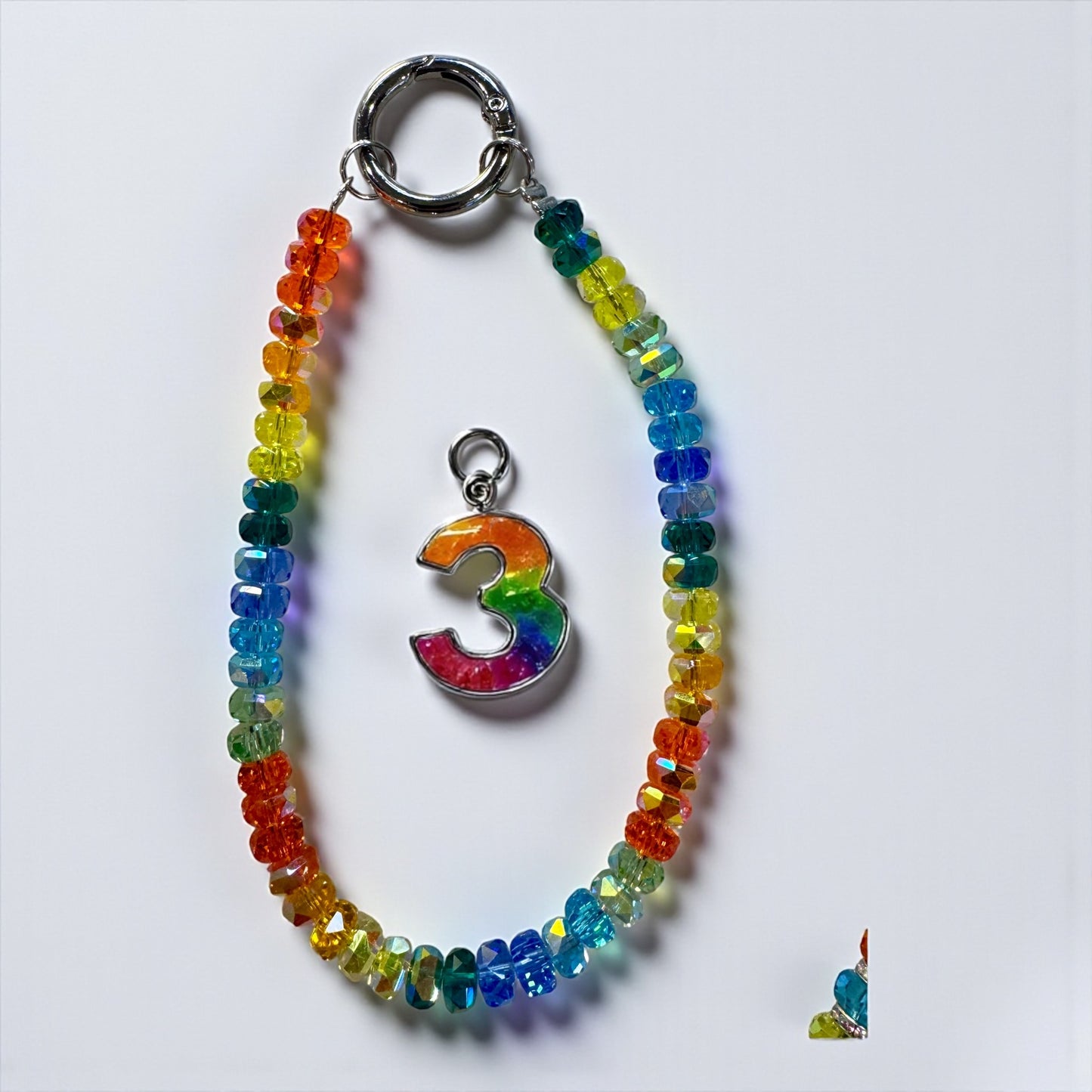 Rainbow Crystal Wristlet Keychain – Choose Your Design