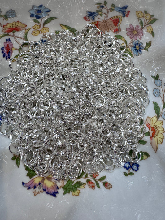 Silver Split Rings – Heavy Duty Connector Rings – 50 or 100 Pack