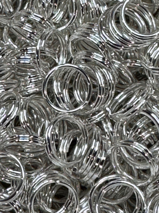 Silver Split Rings – Heavy Duty Connector Rings – 50 or 100 Pack
