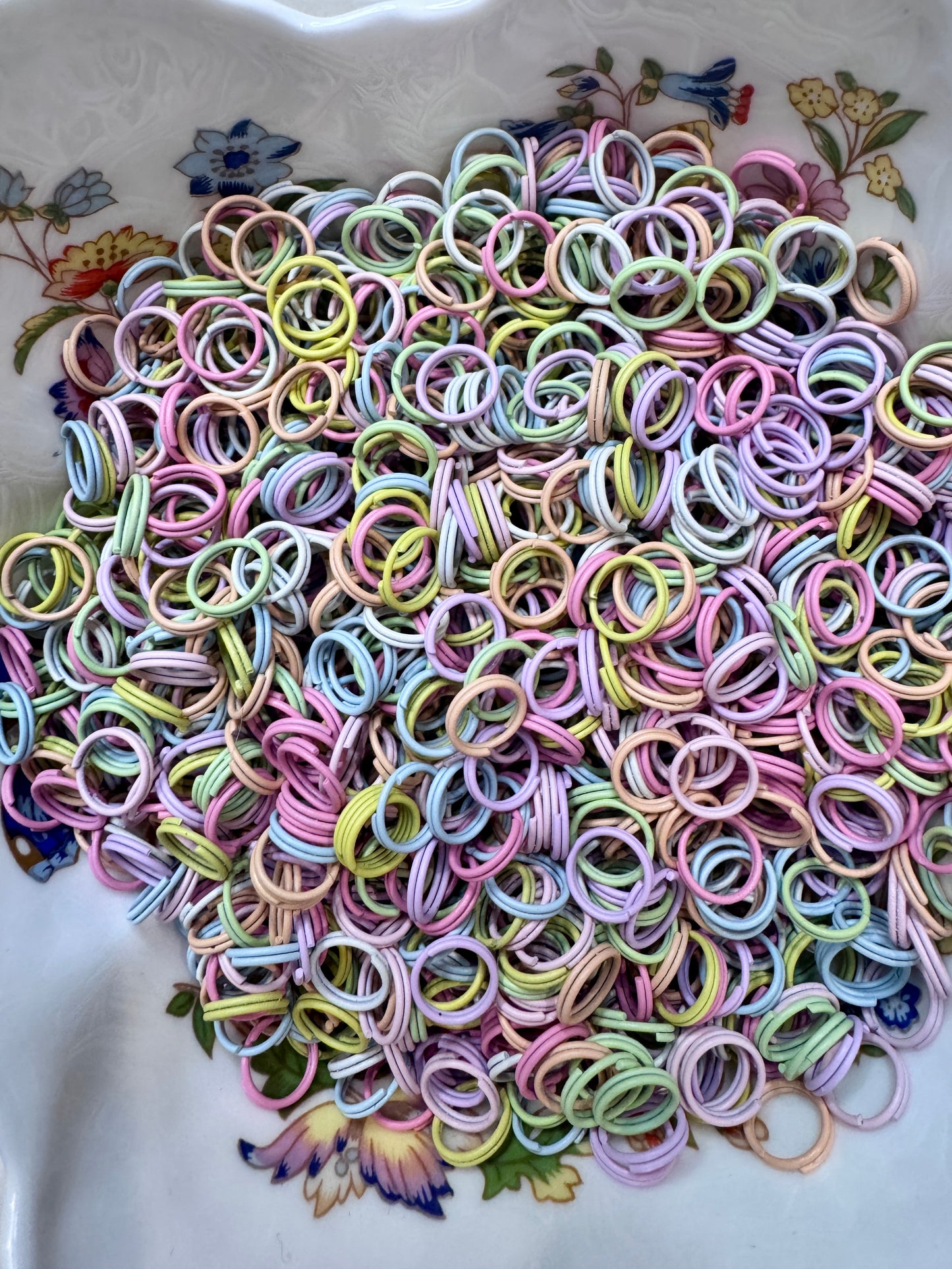 Pastel Split Rings – Colorful Keychain Connector Rings – 50 or 100 Pack