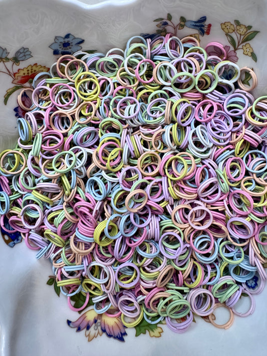 Pastel Split Rings – Colorful Keychain Connector Rings – 50 or 100 Pack