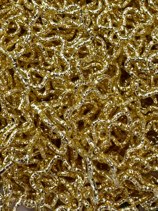 Gold Textured Star Links (16mm) – 50 Pack