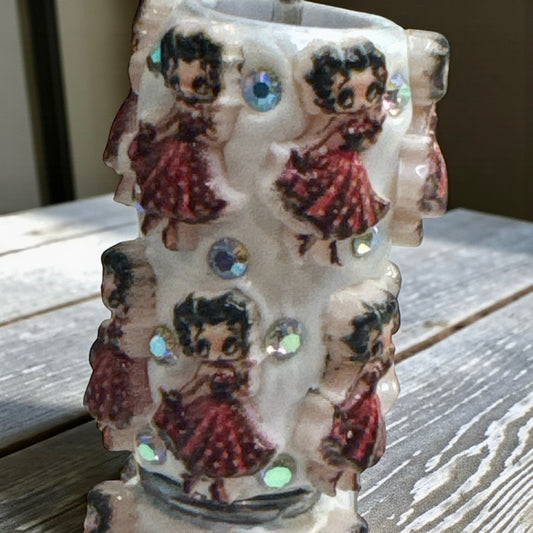 Vintage Style Betty Boop Beadable Pen – Hand Decorated