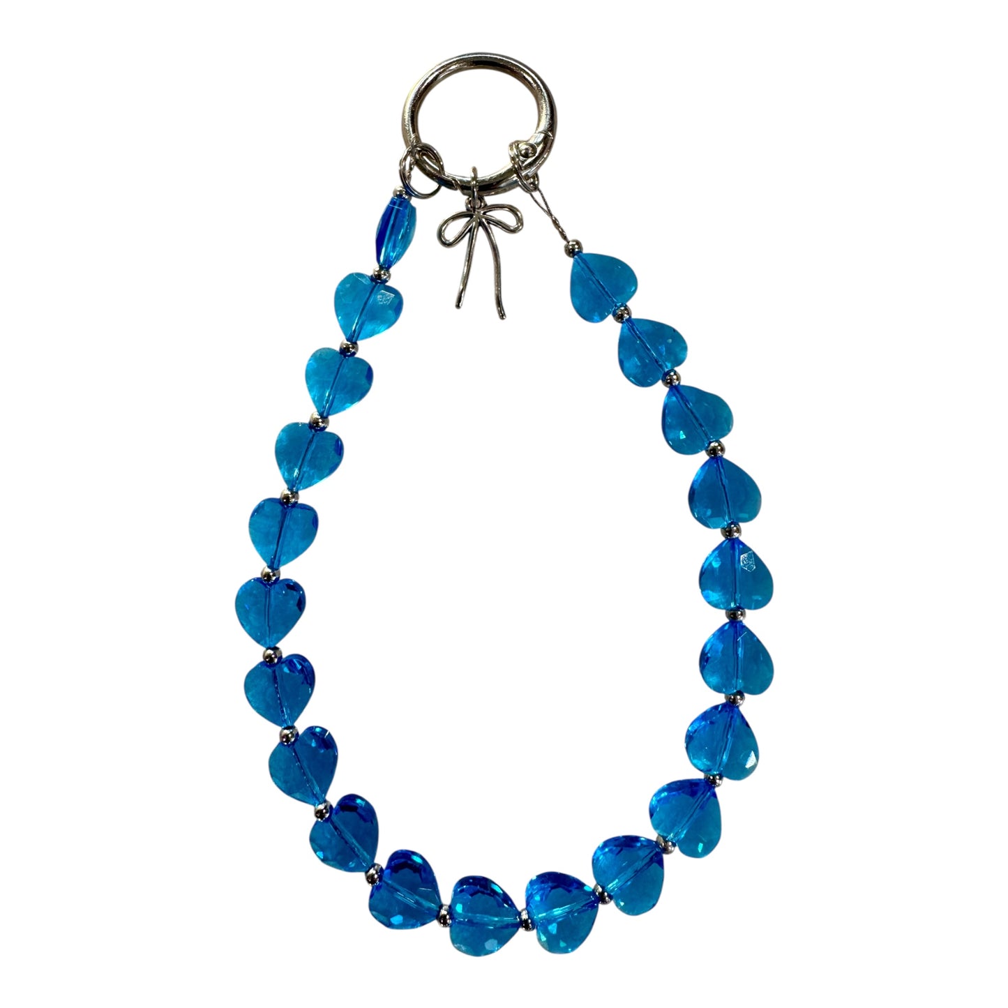 Glass Heart Wristlet Keychain – Choose Your Color