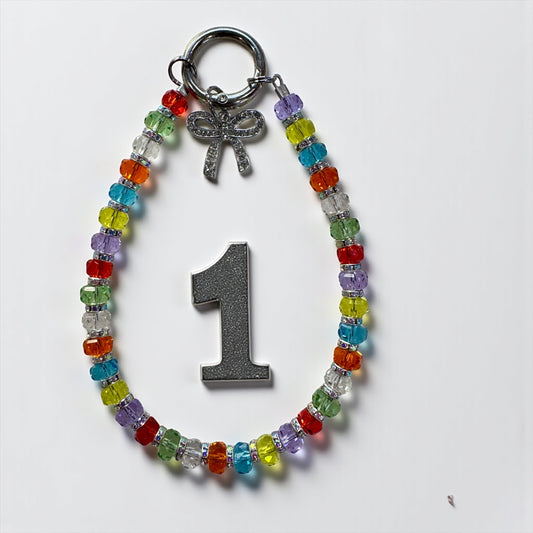 Rainbow Crystal Wristlet Keychain – Choose Your Design
