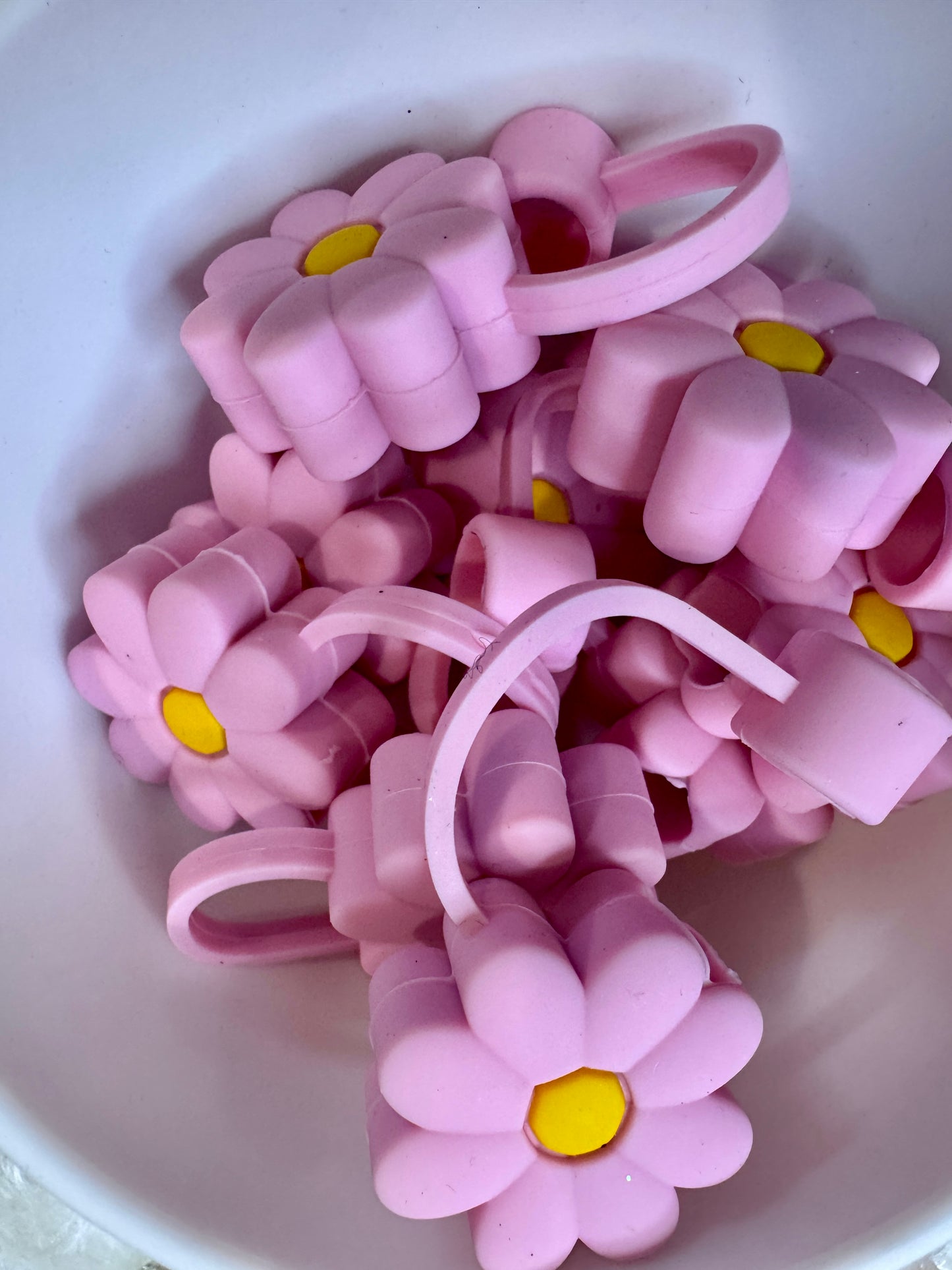 Pastel Sunflower Silicone Straw Topper – Stanley Cup Accessory
